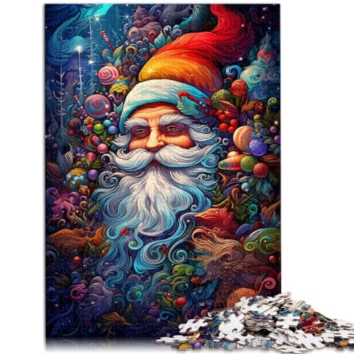 Puzzle für Fantasie, farbenfrohes Weihnachtsmann-Puzzle für Erwachsene, 1000 Puzzles, Holzpuzzle, Lernspielzeug, tolles Geschenk für | Spiele (50 x 75 cm) von SYUNFEI