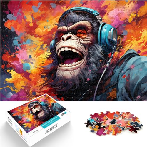 Puzzle für Puzzle Fantasy Bunter Orang-Utan 500 Teile Puzzle für Erwachsene Puzzle Holzpuzzle Familienspaß Puzzle von Tolles Geschenk für (38x52cm) von SYUNFEI