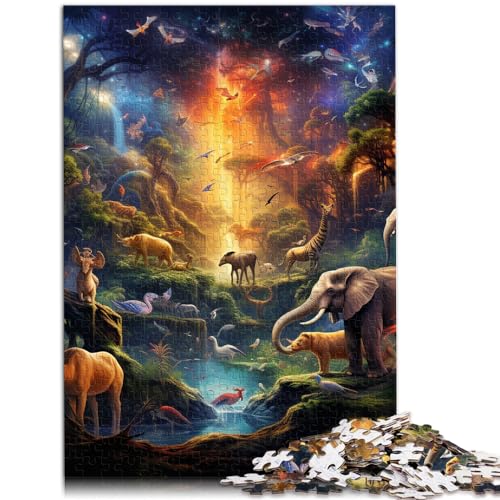 Puzzle für afrikanische Tiere, 1000 große Teile, Puzzle für Erwachsene, Lernpuzzle aus Holz, Spiel zum Geburtstag, Weihnachten, Heimdekoration (50 x 75 cm) von SYUNFEI