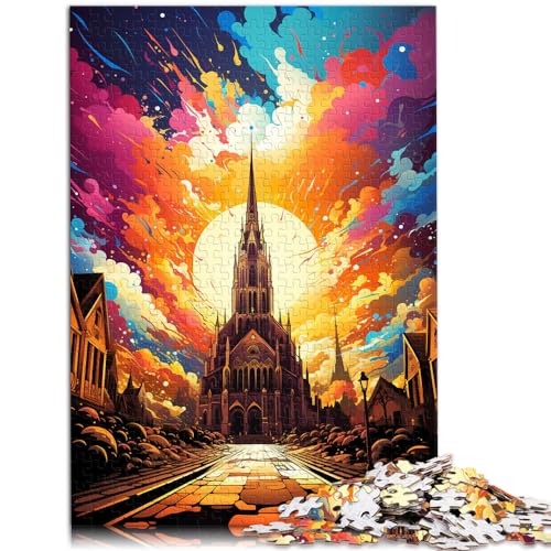 Puzzle für die Jakobs-Kathedrale, Puzzle für Erwachsene und Ren, 300-teiliges Holzpuzzle, Entspannungspuzzle, Denksportaufgaben (26 x 38 cm) von SYUNFEI