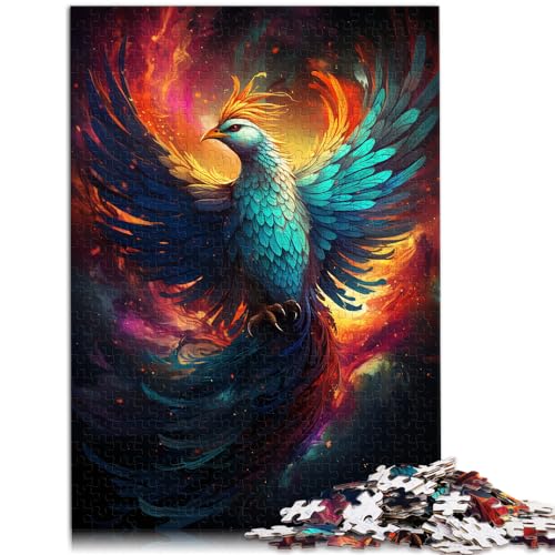 Puzzle für die farbenfrohe Psychedelie von Galaxy Phoenix, 1000 Teile, Puzzlespielzeug, Holzpuzzle, Denksportaufgabe, Denkspiel (50 x 75 cm) von SYUNFEI
