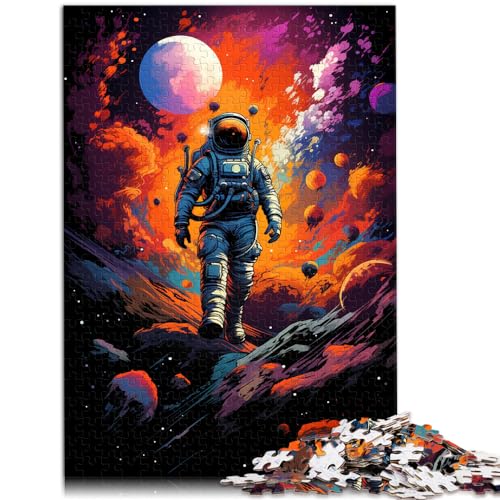 Puzzle für farbenfrohes, fantasievolles, hübsches Astronauten-Puzzle, 1000 Teile, Puzzle für Erwachsene, Puzzles, Geschenke, entspannendes, intellektuelles Lernspielzeug (50 x 75 cm) von SYUNFEI