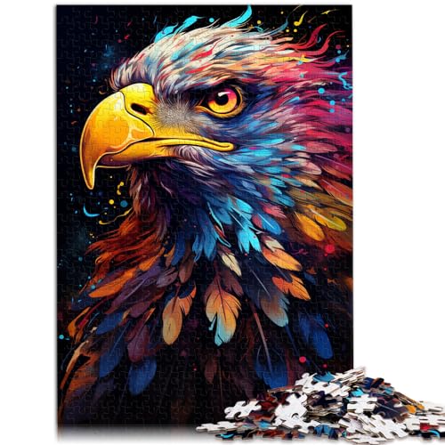 Puzzle zum Ausmalen, Adler, 1000-teiliges Puzzle für Erwachsene, Holzpuzzle, Spielspielzeug, jedes Teil ist einzigartig – anspruchsvolles, unterhaltsames Familienspiel (50 x 75 cm) von SYUNFEI