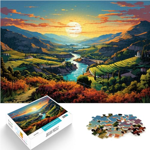 Puzzle zum Ausmalen, Douro Valley, Puzzle für Erwachsene, 300 Teile, Holzpuzzle, Puzzle, Lernspiele, Familienaktivität, Puzzle (26 x 38 cm) von SYUNFEI