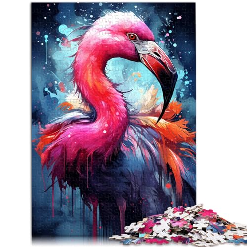 Puzzle zum Ausmalen, Flamingo-Puzzle für Erwachsene, 1000-teiliges Holzpuzzle, lustige Puzzles, Familienaktivitätspuzzle, Lernspiele (50 x 75 cm) von SYUNFEI