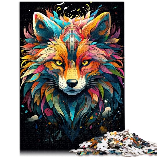 Puzzle zum Ausmalen, Fuchs, 1000 Teile, Puzzle für Erwachsene, Holzpuzzle, Lernspiel, ganze Familie und (50 x 75 cm) von SYUNFEI