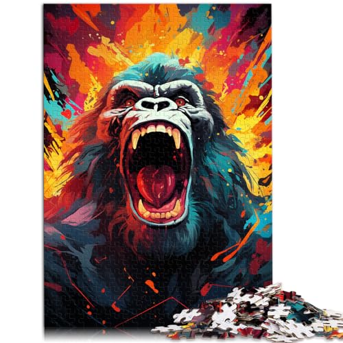 Puzzle zum Ausmalen, Orang-Utan-Puzzle, 1000 Teile, Holzpuzzle, Denksportaufgaben für die Weihnachtswunschliste mit Weihnachtsmann (50 x 75 cm) von SYUNFEI