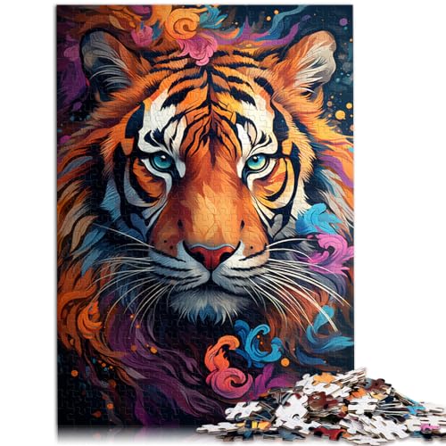 Puzzle zum Ausmalen, Tiger-Puzzle | Puzzle 1000 Teile für Erwachsene, Holzpuzzle, pädagogisches Stressabbau-Spielzeug, Puzzle, tolles Geschenk für (50 x 75 cm) von SYUNFEI