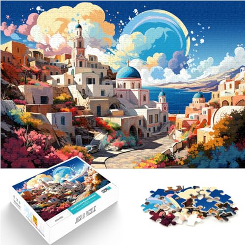 Puzzle zum Ausmalen, griechisches Simos-Puzzle, 500 Teile, Holzpuzzle, Lernpuzzle, Familienspiel für die Weihnachtswunschliste mit Weihnachtsmann (38 x 52 cm) von SYUNFEI