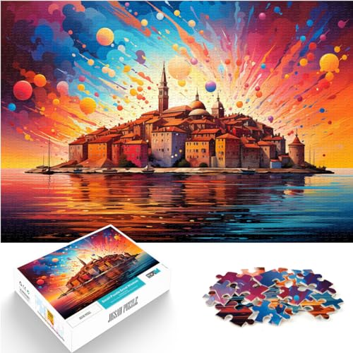 Puzzle zum Ausmalen Rovinj Puzzles für Erwachsene 1000 Puzzlespielzeuge Holzpuzzles Puzzlespiel Heimkunstdekor Einzigartige Geburtstags （50x75cm） von SYUNFEI