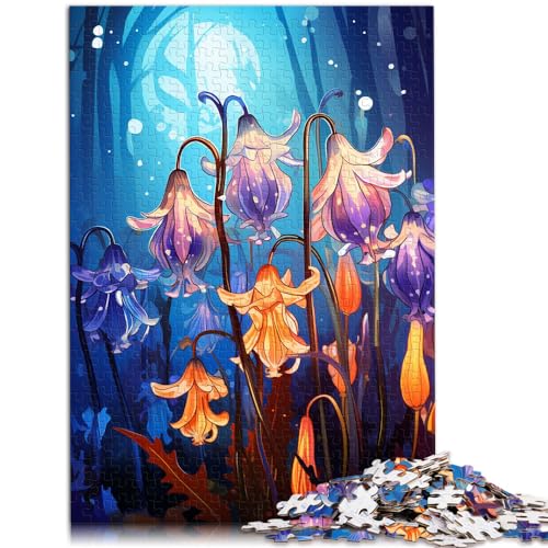 Puzzle zum Ausmalen von Blumen, 1000 Teile, Puzzle für Erwachsene, Holzpuzzle zum Entspannen, geistiges Lernspielzeug (50 x 75 cm) von SYUNFEI