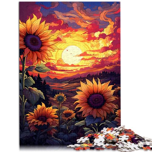 Puzzle zum Ausmalen von Sonnenblumen, 1000-teiliges Puzzle für Erwachsene, Holzpuzzle, einfaches Puzzle zum Stressabbau, schwierige Herausforderung (50 x 75 cm) von SYUNFEI
