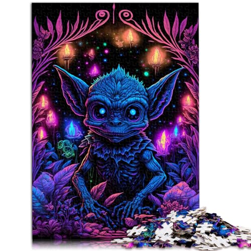 Puzzle zum Verschenken „Gremlin of The Woods“ 1000 Teile Puzzle Geschenke Holzpuzzle Familienpuzzle zur Wanddekoration Einzigartige Geburtstags (50 x 75 cm) von SYUNFEI