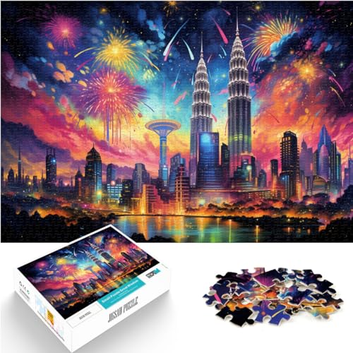 Puzzles, Geschenke, Spielzeug, Farbe, Kuala Lumpur Twin Towers, Erwachsene, 1000 Teile, Puzzle aus Holz, Puzzle ganze Familie und Dieses (50 x 75 cm) von SYUNFEI