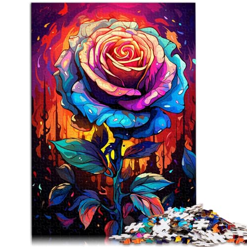 Puzzles Color Fantasy Rose Puzzle für Erwachsene 1000 Holzpuzzles Lernspielzeug Familienspiele eignen ganze Familie und (50x75cm) von SYUNFEI