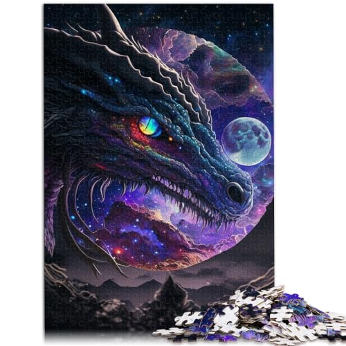 Puzzles Erwachsene „Brave Dragon“ - 1000-teiliges Puzzle aus Holz - Spaß ganze Familie - Jedes Teil ist einzigartig - Anspruchsvolles, unterhaltsames Spiel ganze Familie (50 x 75 cm) von SYUNFEI