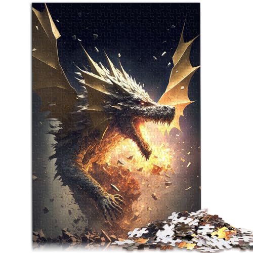 Puzzles Fury Dragon Puzzles 1000-teiliges Holzpuzzle Entspannungspuzzles Spiele-Denkspiel-Puzzle Spielzeug Puzzles Lernspiele Stressabbauende Puzzles （50x75cm） von SYUNFEI