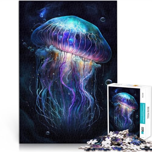 Puzzles Galaxien, Quallen, Puzzle, 1000 Teile für Erwachsene, 50 x 74,9 cm, Holzbrett-Puzzles für 14-Jährige, pädagogisches Stressabbau-Spielzeug-Puzzle von SYUNFEI