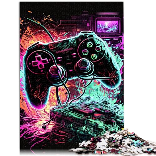 Puzzles Geschenk Gaming Neon Puzzle für Erwachsene und Ren1000 Teile Holzpuzzle Spielspielzeug Spaß für zu Hause Aktivitäten, Geburtstagsgeschenk, Reisegeschenke, (50x75cm) von SYUNFEI