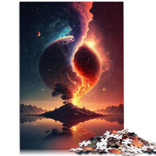 Puzzles Geschenk Sonnenuntergang Fantasie 1000-teiliges Puzzle Holzpuzzle Lernen Lernspielzeug Familienspiele Familienaktivität Puzzles Lernspiele （50x75cm） von SYUNFEI