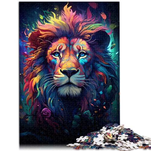 Puzzles Geschenke Spielzeug Bunter Löwe 1000 Teile Puzzle für Erwachsene Puzzles Holzpuzzle Lernspiel Herausforderungsspielzeug Spielzeug Denkspiel （50x75cm） von SYUNFEI