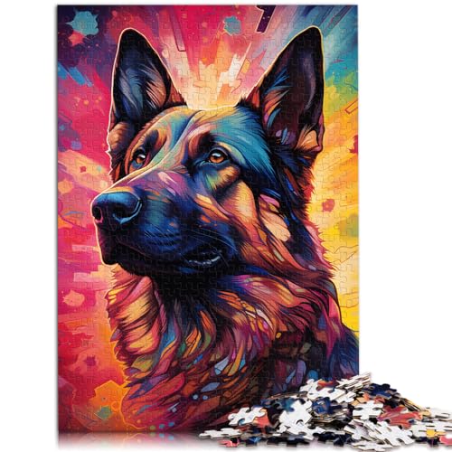 Puzzles Geschenke Spielzeug Deutscher Schäferhund Puzzles für Erwachsene 1000 Teile Holzpuzzle Lernspielzeug Familienspiele Weihnachtsgeburtstagsgeschenke （50x75cm） von SYUNFEI