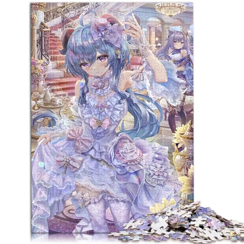 Puzzles Geschenke Spielzeug Genshin Impact Ganyu 300-teiliges Puzzle Lernspiele Holzpuzzle Puzzles für Lernspiele Herausforderung Spielzeugunterhaltung （26x38cm） von SYUNFEI