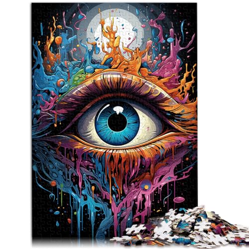 Puzzles als Geschenke, Bunte Fantasieaugen, 1000 Teile, Puzzles aus Holz, Spiel, entspannendes geistiges Lernspielzeug (50 x 75 cm) von SYUNFEI