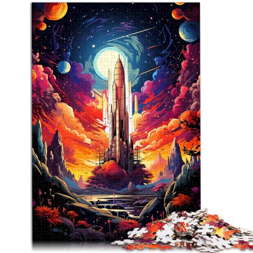 Puzzles für Erwachsene, Geschenke, Malerei, Rakete, Puzzles für Erwachsene, 1000 Teile, 38x52 cm, Papppuzzles für Jugendliche und Kinder, für Familienspaß und Spieleabende von SYUNFEI