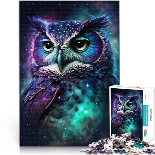 Puzzles für Erwachsene, Tier-Eule, Galaxie-Puzzle, 2000 Teile, Puzzle, 70 x 100 cm, graue Kartenpuzzles für 14-Jährige, Lernspiel für Erwachsene und Kinder von SYUNFEI