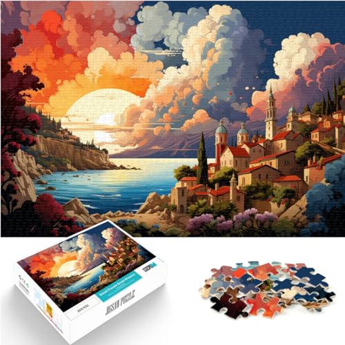 Puzzles für Erwachsene, farbenfrohe, wunderschöne Landschaftskunst, Puzzle für Erwachsene, 1000 Teile, Holzpuzzle, Puzzles als Geschenke, Denkspiel (50 x 75 cm) von SYUNFEI