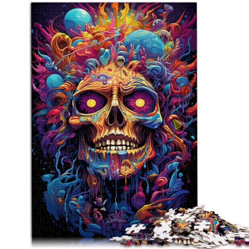 Puzzles für Erwachsene und Kinder, Totenkopfmalerei, Puzzles für Erwachsene, 1000 Teile, 50 x 75 cm, Holzbrettpuzzles für Erwachsene, Geschenke, anspruchsvolle Spielpuzzles Puzzles für Erwachsene und Kinder, Totenkopfmalerei, Puzzles für Erwachsene, 1000 Teile, 50 x 75 cm, Holzbrettpuzzles für Erwachsene, Geschenke, anspruchsvolle Spielpuzzles von SYUNFEI