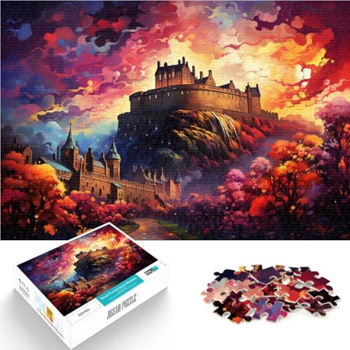 Puzzles für Erwachsene und Kinder, buntes Retro-Schloss, 1000 Teile, Puzzles für Erwachsene, 38x52 cm, Papppuzzles für Erwachsene und Kinder, lustige Puzzlespiele von SYUNFEI