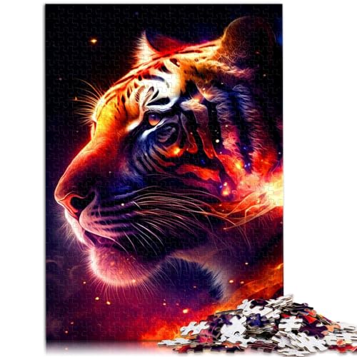 Puzzles für Tiger, 1000-teiliges Puzzle, Holzpuzzle, Lernspielzeug, Familienspiel, Stressabbau, schwieriges Herausforderungspuzzle (50 x 75 cm) von SYUNFEI