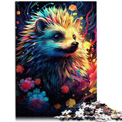 Puzzles zum Ausmalen, Igel, 1000 Teile, Premium-Puzzle, Holzpuzzle, Puzzle für Sommerliebhaber, Heimdekorations-Puzzle (50 x 75 cm) von SYUNFEI