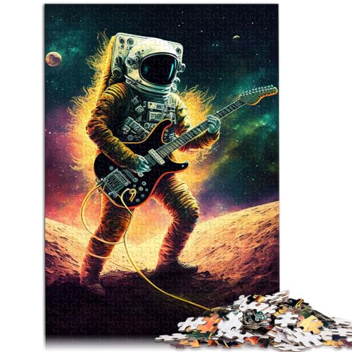 Puzzlespiel Astronaut spielt Gitarre. Puzzle für Erwachsene und Ren. 300 Teile Holzpuzzle. Puzzlespiel. Schwierige, schwere Puzzles für Frauen und Männer (26 x 38 cm). von SYUNFEI