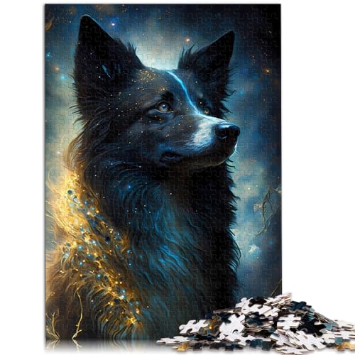 Puzzlespiel Border Collie Dog 1000 Teile Puzzle Holzpuzzle Puzzlespielzeug Puzzle Lernspiele Stressabbau-Puzzle （50x75cm） von SYUNFEI