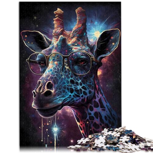 Puzzlespiele Giraffenpuzzle für Erwachsene und Ren, 500 Teile, Holzpuzzle, Mitmachspiel, Familienspiel, Stressabbau, schwieriges Herausforderungspuzzle (38 x 52 cm) von SYUNFEI