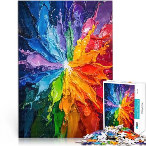 Regenbogenfarbenexplosion Puzzle 1000 Teile für Erwachsene Spielzeug Lernspiele Stressabbau Geburtstagsgeschenk, Geschenke 38x26cm Regenbogenfarbenexplosion Puzzle 1000 Teile für Erwachsene Spielzeug Lernspiele Stressabbau Geburtstagsgeschenk, Geschenke 38x26cm von SYUNFEI