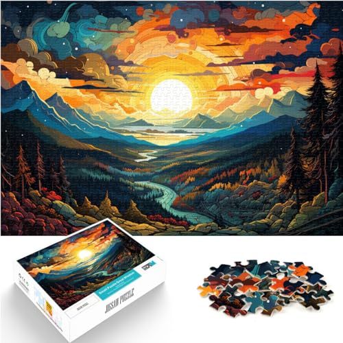 Spiel-Geschenk-Puzzle Schöne wundervolle Weltlandschafts-Puzzles für Erwachsene, 1000 Teile, Holz-Puzzle-Geschenke für anspruchsvolle Puzzle-Spiele Familienspiele (50 x 75 cm) von SYUNFEI