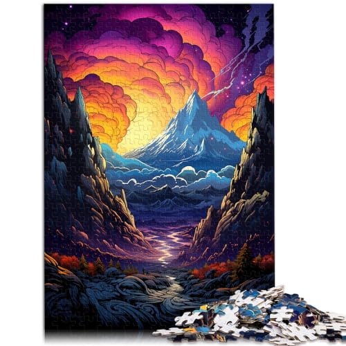 Spielgeschenk Puzzle, farbenfroh, die Estrela-Berge, 300 Teile, Puzzlegeschenke, Puzzle-Kunstwerk, Wanddekoration, einzigartige Geburtstags (26 x 38 cm) von SYUNFEI
