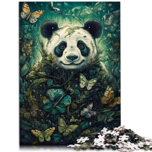 Spielgeschenk Puzzle Panda-Schmetterling 1000-teiliges Puzzle für Erwachsene Holzpuzzle Entspannungspuzzle Spiele-Knobelspiel Stressabbau Urlaub zu Hause Zeit totschlagen (50x75cm) von SYUNFEI