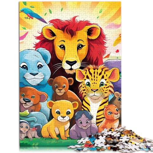 Spielzeug-Puzzle Afrikanische Tiere Puzzle für Erwachsene und Ren300 Teile Holzpuzzle Lernspiele Geburtstagsgeschenk, Geschenke für oder, Wandkunst （26x38cm） von SYUNFEI