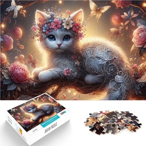 Weiße Fantasiekatze Puzzle für Teenager 1000 Teile Trainieren Sie Ihr Gehirn und Ihre Hände Lernspiel für Geburtstag, Weihnachten 38x26cm Weiße Fantasiekatze Puzzle für Teenager 1000 Teile Trainieren Sie Ihr Gehirn und Ihre Hände Lernspiel für Geburtstag, Weihnachten 38x26cm von SYUNFEI