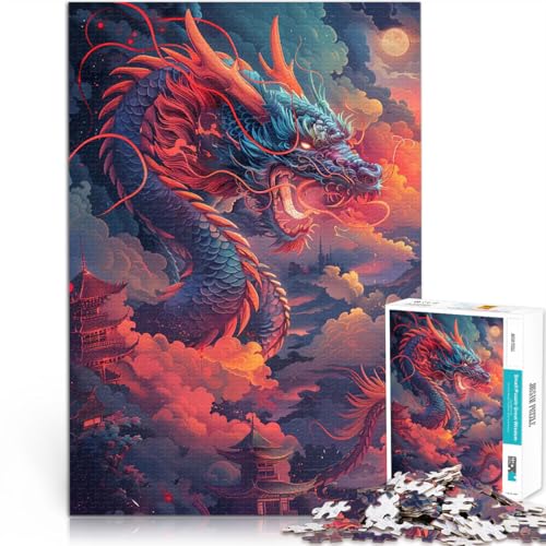 Wilder japanischer Drache 1000-Teile-Puzzle für Teenager Lernspiel-Herausforderungsspielzeug Heimdekoration Spielzeug 38x26cm Wilder japanischer Drache 1000-Teile-Puzzle für Teenager Lernspiel-Herausforderungsspielzeug Heimdekoration Spielzeug 38x26cm von SYUNFEI