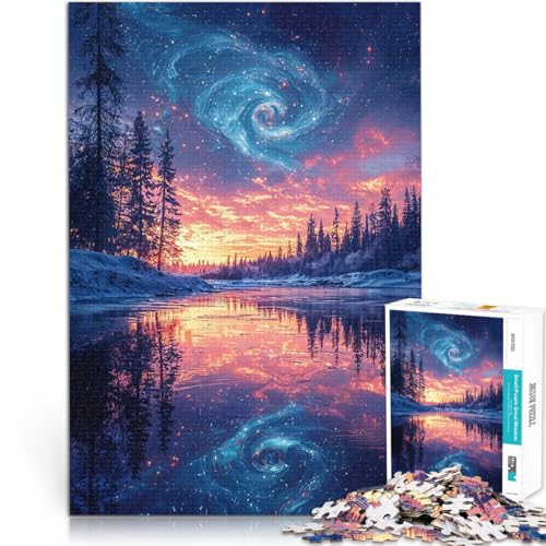 Winterwunderland mit Galaxienhimmel Puzzle 1000 Teile für Erwachsene Stressabbau-Spielzeug Wunschliste mit dem Weihnachtsmann 38x26cm Winterwunderland mit Galaxienhimmel Puzzle 1000 Teile für Erwachsene Stressabbau-Spielzeug Wunschliste mit dem Weihnachtsmann 38x26cm von SYUNFEI