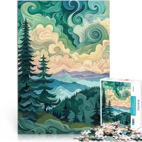 Wirbelnde Berglandschaft Puzzle 1000 Teile für Erwachsene Spielzeug Lernspiele Stressabbau denn eignet ganze Familie 38x26cm Wirbelnde Berglandschaft Puzzle 1000 Teile für Erwachsene Spielzeug Lernspiele Stressabbau denn eignet ganze Familie 38x26cm von SYUNFEI