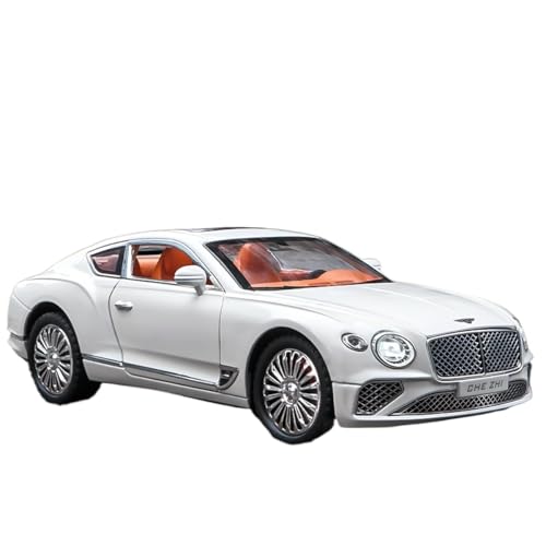 Auto Modell 1/24 Für Bentley Continental GT-Legierungsmodell Aus Druckgussmetall Bentley Mulsanne-Limousine Spielzeugauto Luxusauto-Ornamente Jungen Mädchen Geschen(Weiß) von SYYANFEI