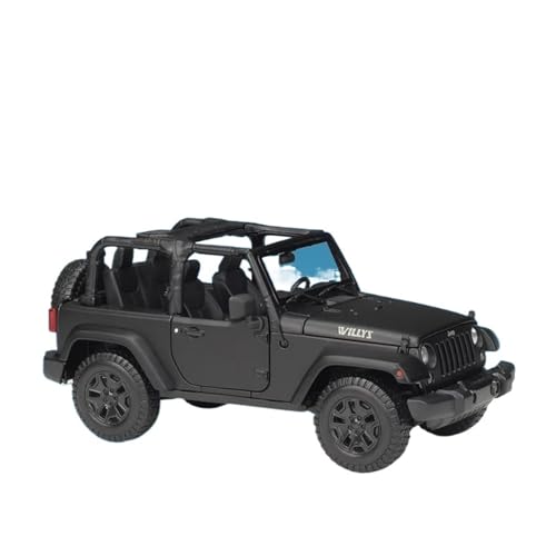 Auto Modell 1:18 2014 Jeep Wrangler Legierungsauto-Spielzeug-Geländewagenmodell Türen öffnen Lichter ertönen Boomerang Jungen-Kinderspielzeug Kleinkinder Kinder Jungen Mädchen Geschenk(Schwarz) von SYYANFEI