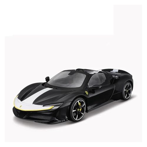 Auto Modell 1:18 Für Bburago Ferrari Sf90 Stradale Assetto Legierung Miniatur Diecast Hardcover Version Spielzeugauto Modell Sammlung Jungen Mädchen Geschen(Schwarz) von SYYANFEI